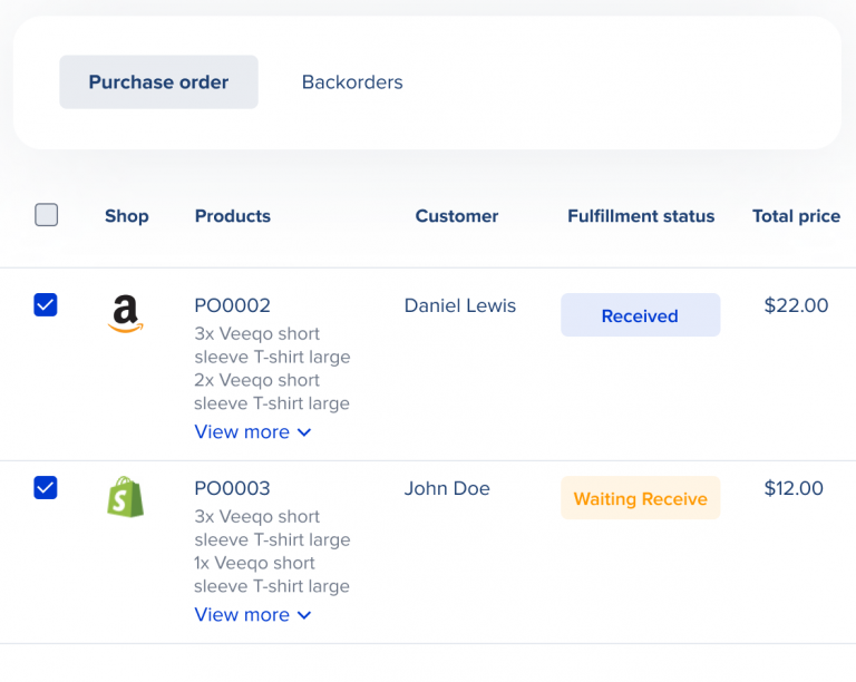 Purchase Order Backorder