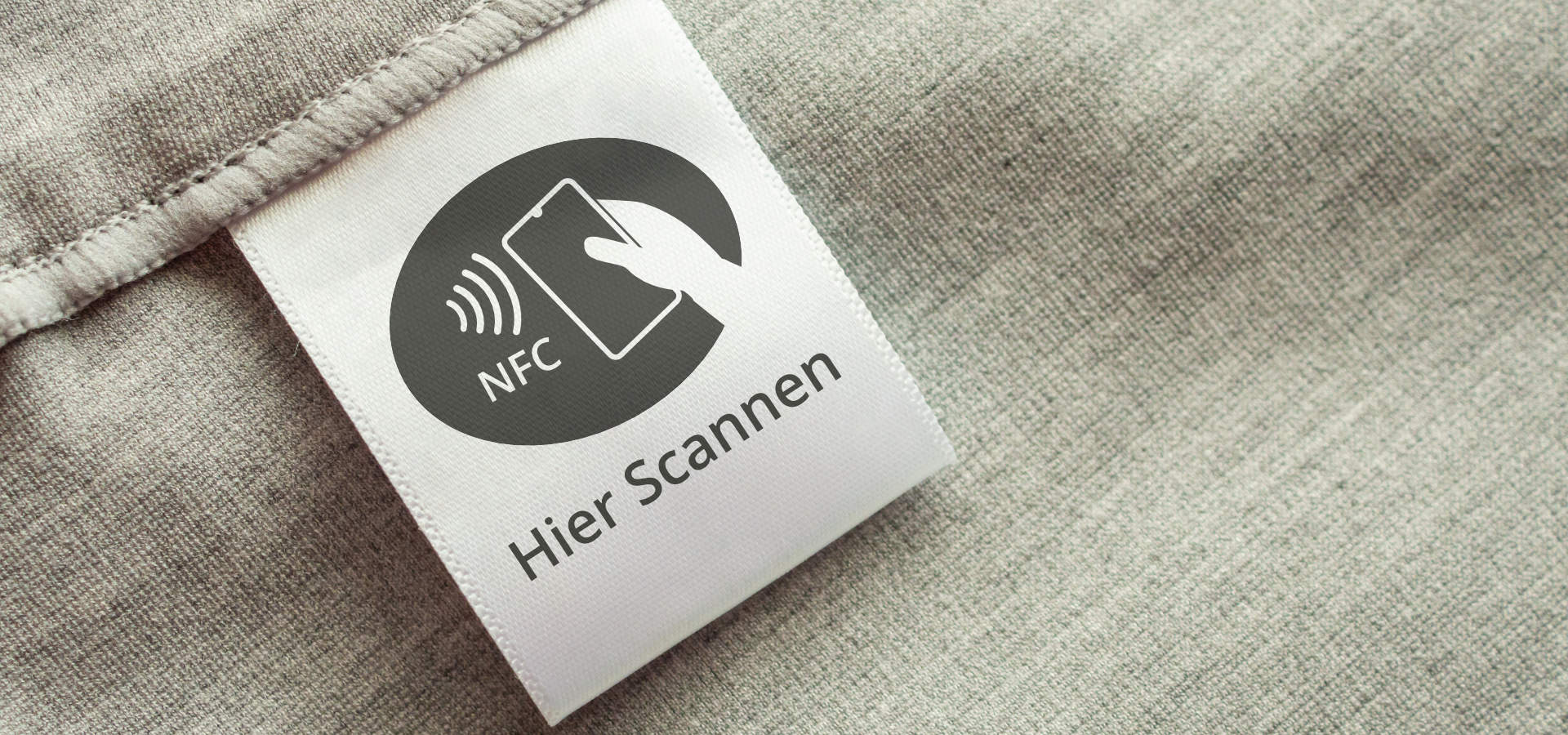 NFC tag on a piece of cloth