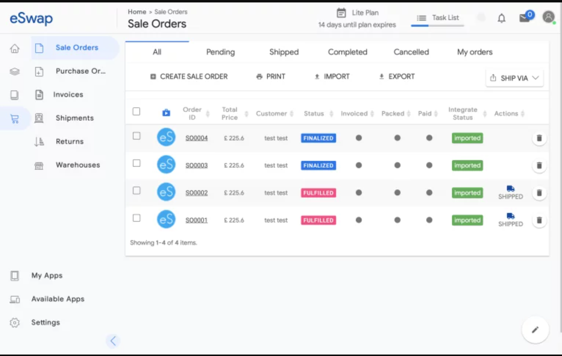 eSwap inventory management software