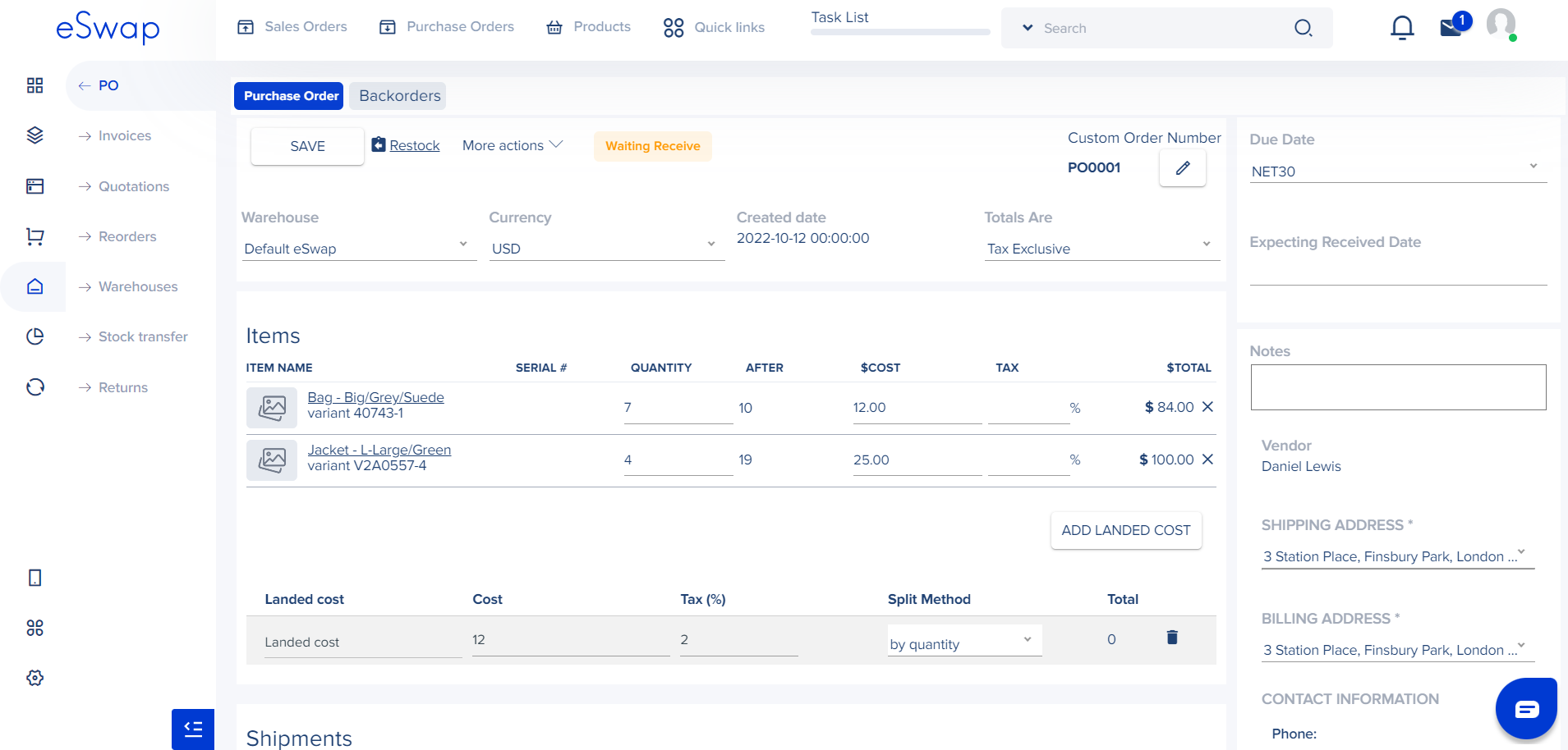 Synchronized workflow for ecommerce businesses