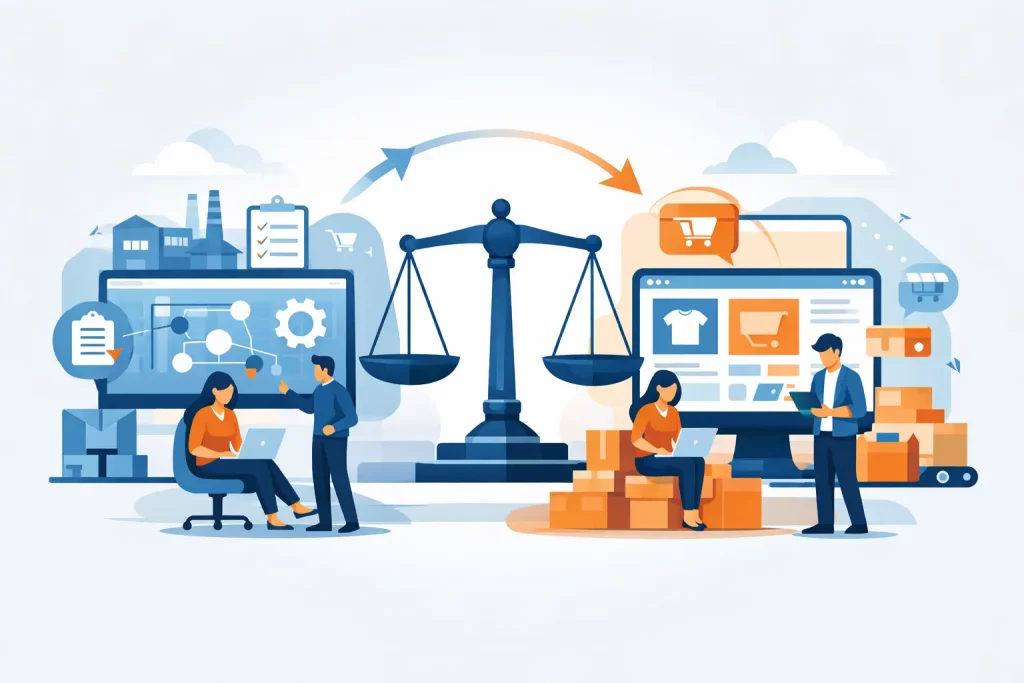 ERP vs Ecommerce Platform for Growing Sellers